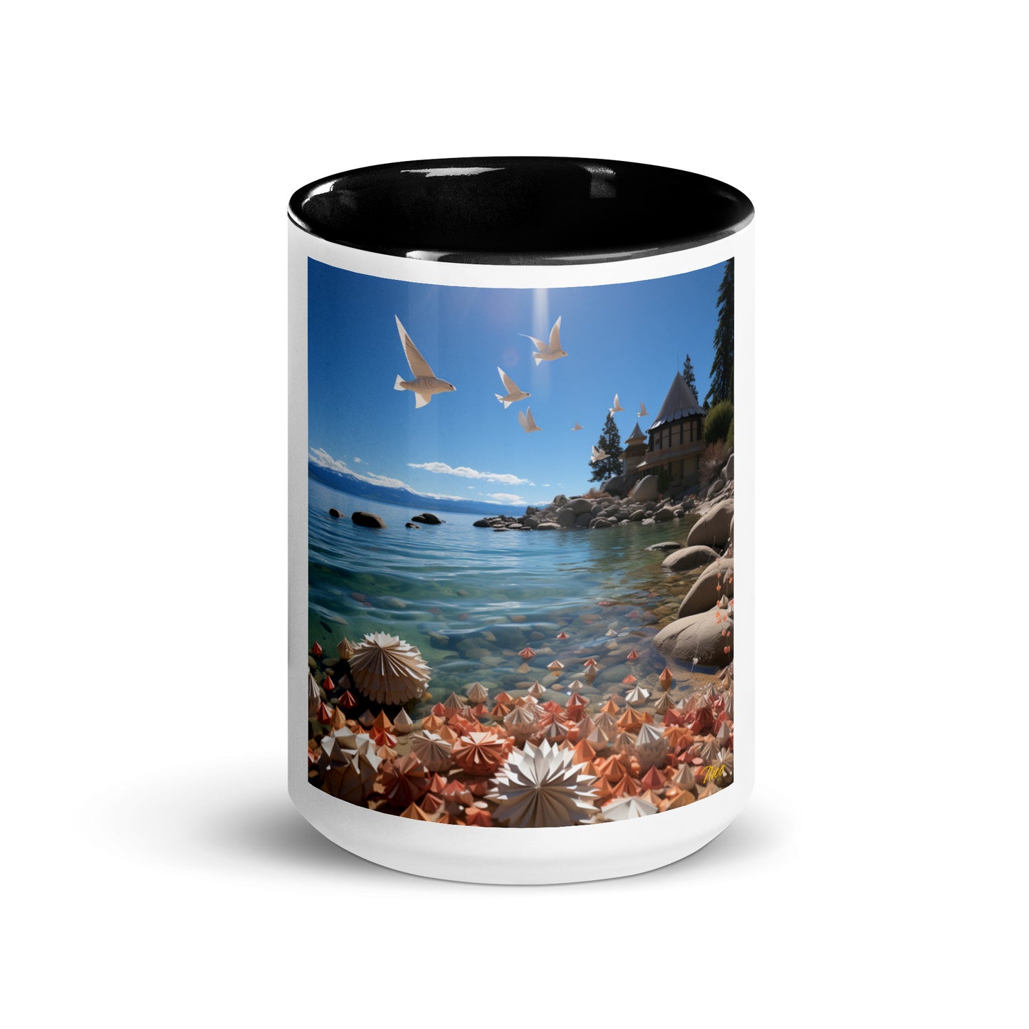 Atop The Mountain Lakeshore Series Print #3 - Mug with Color Inside