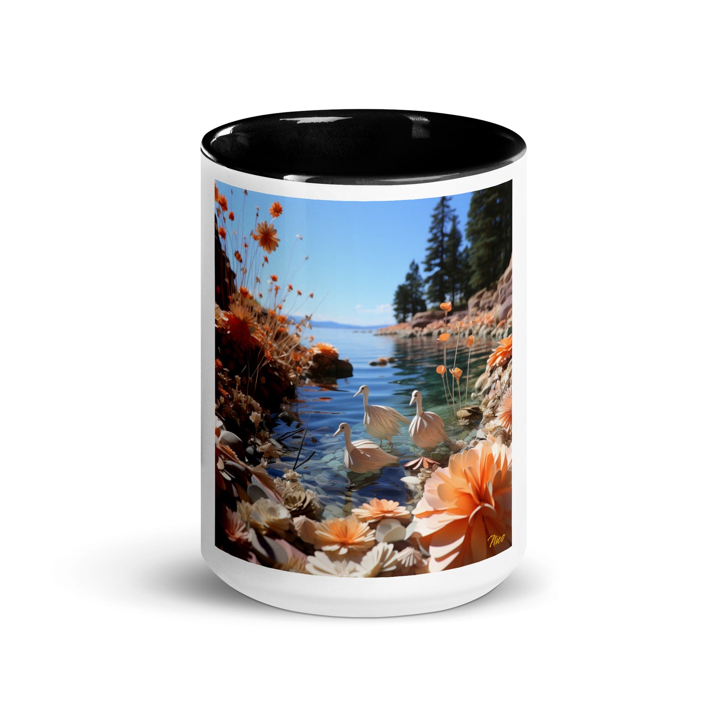 Atop The Mountain Lakeshore Series Print #4 - Mug with Color Inside