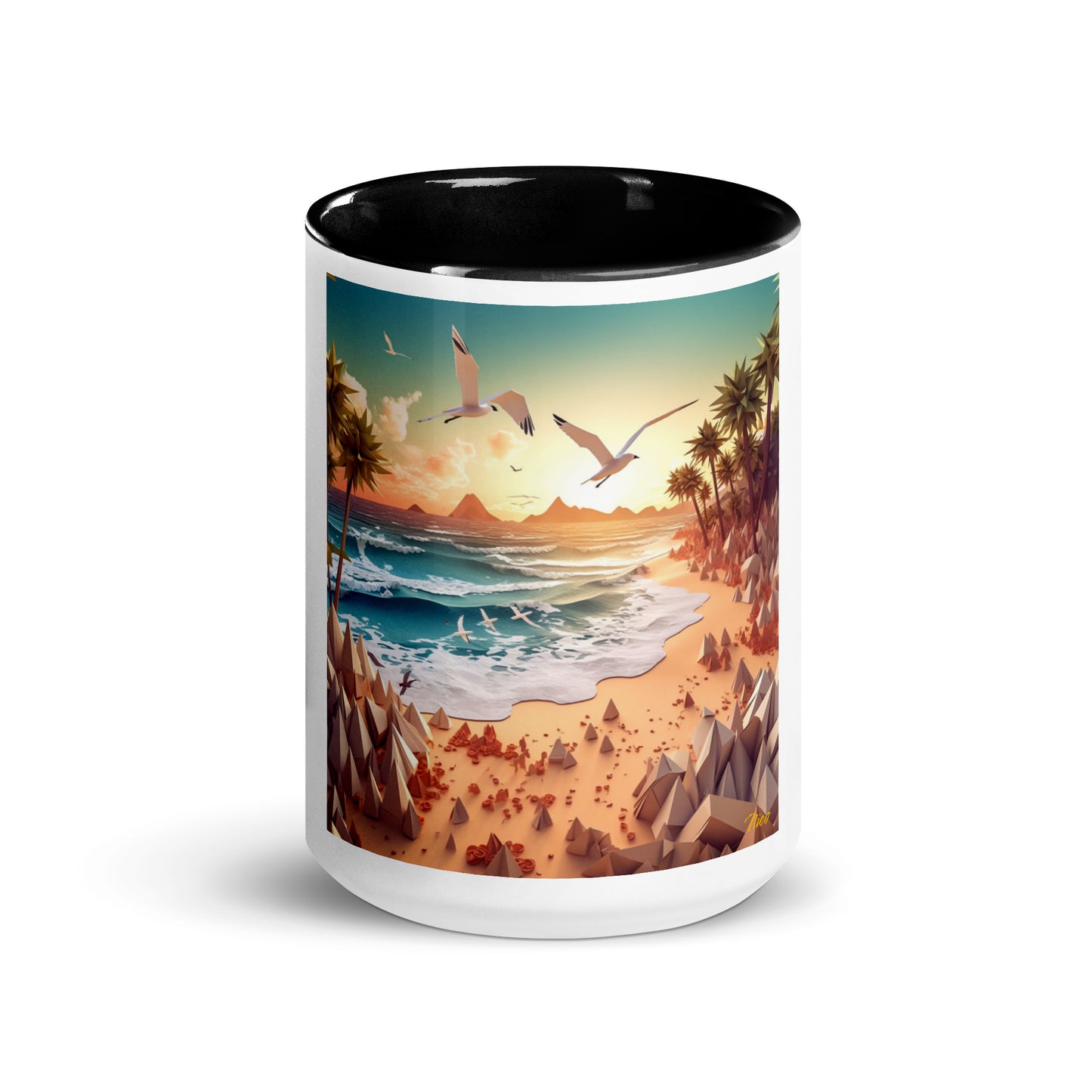 By The Seaside Series Print #4 - Mug with Color Inside