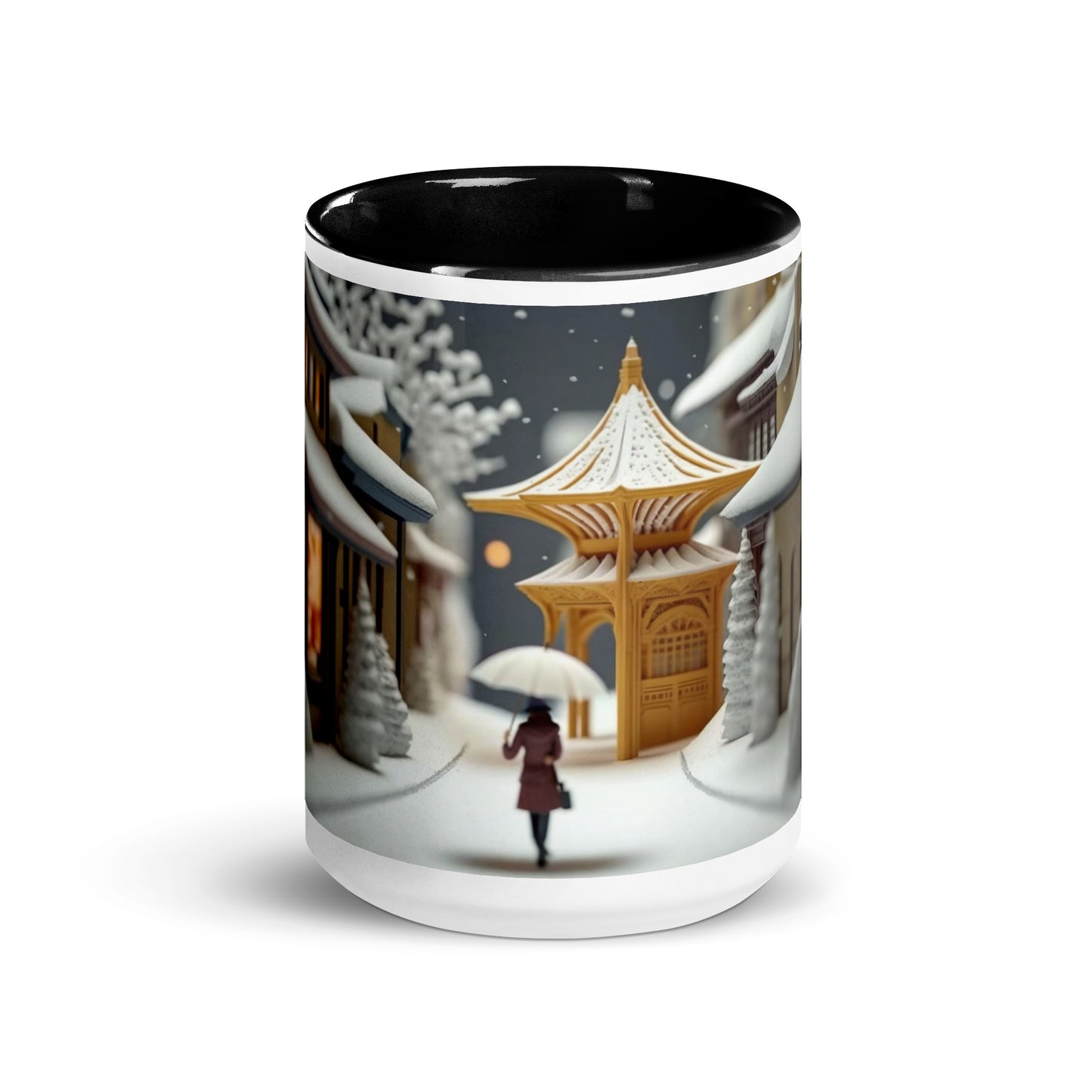 Asian Snow Series Print #5 - Mug with Color Inside