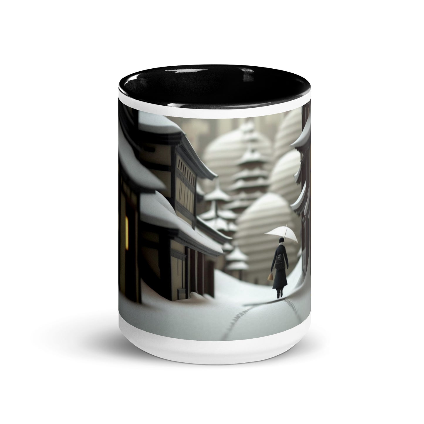 Asian Snow Series Print #4 - Mug with Color Inside