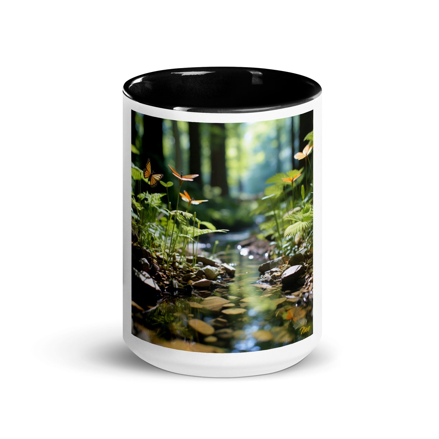 Relaxing By The Brook Series Print #9 - Mug with Color Inside