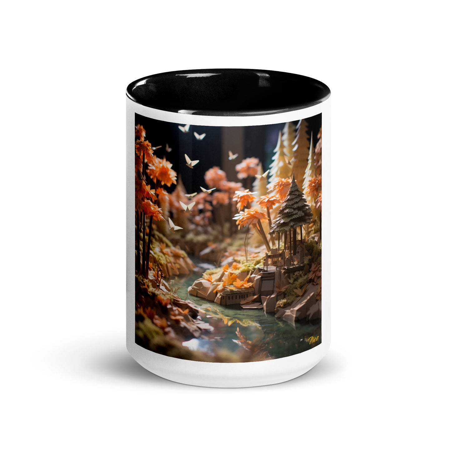 Relaxing By The Brook Series Print #3 - Mug with Color Inside