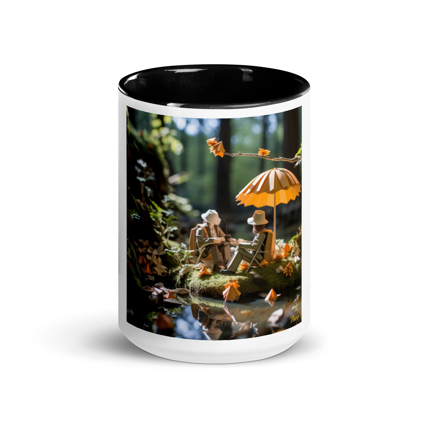 Relaxing By The Brook Series Print #2 - Mug with Color Inside