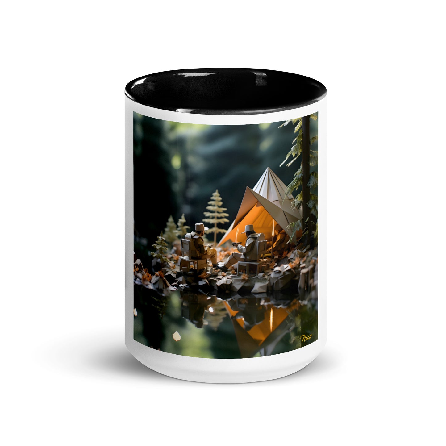 Relaxing By The Brook Series Print #10 - Mug with Color Inside