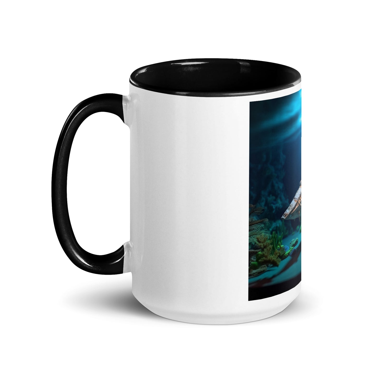 20,000 Leagues Under The Sea Series Print #3 - Mug with Color Inside