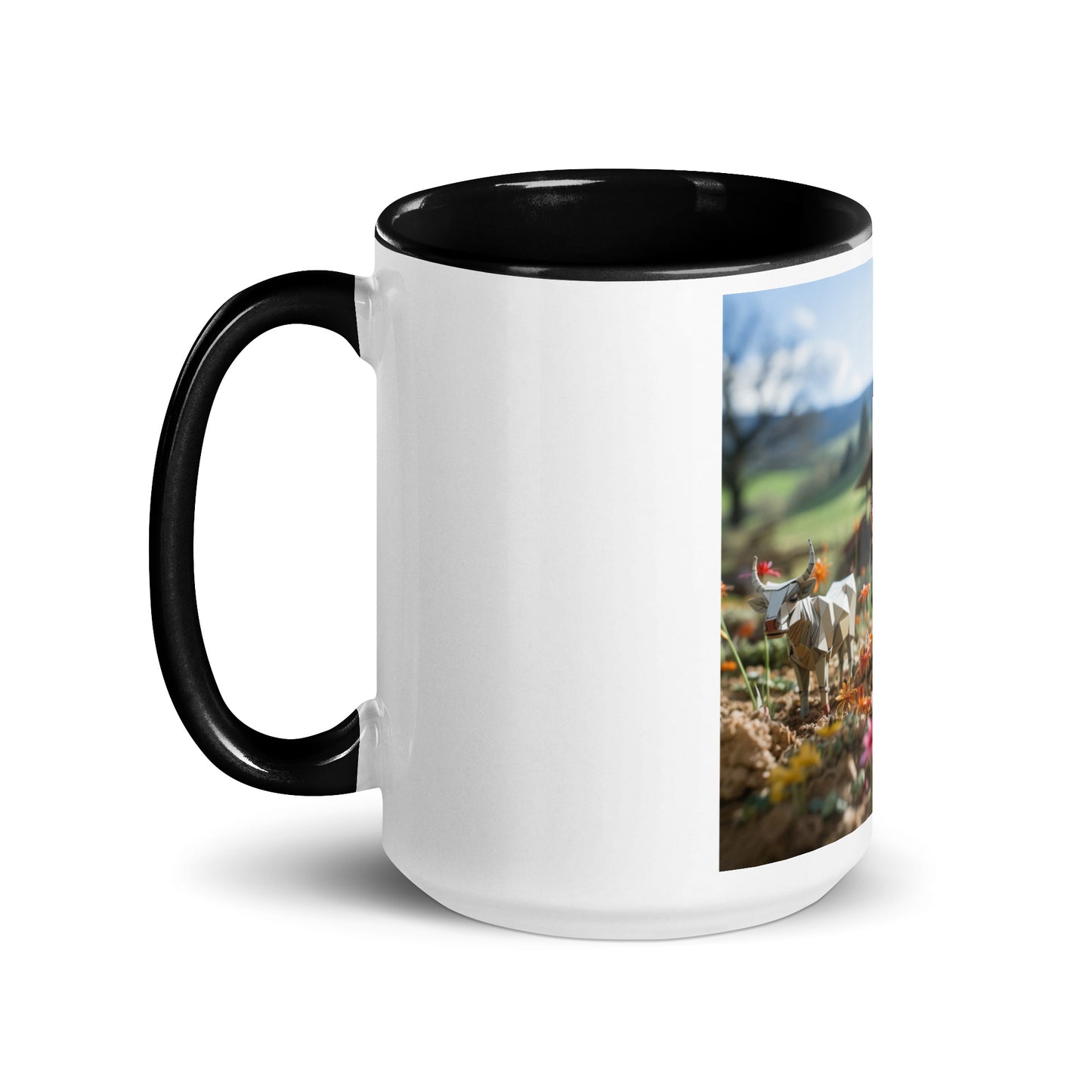 Meadow By The Farm Series Print #8 - Mug with Color Inside