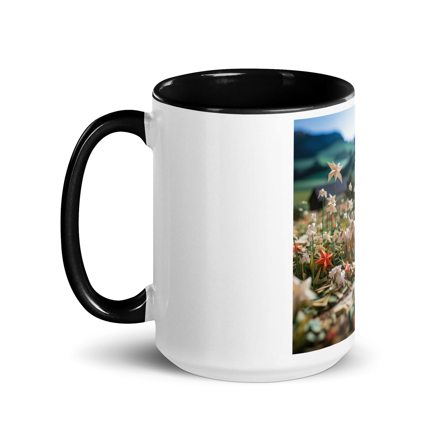 Meadow By The Farm Series Print #5 - Mug with Color Inside