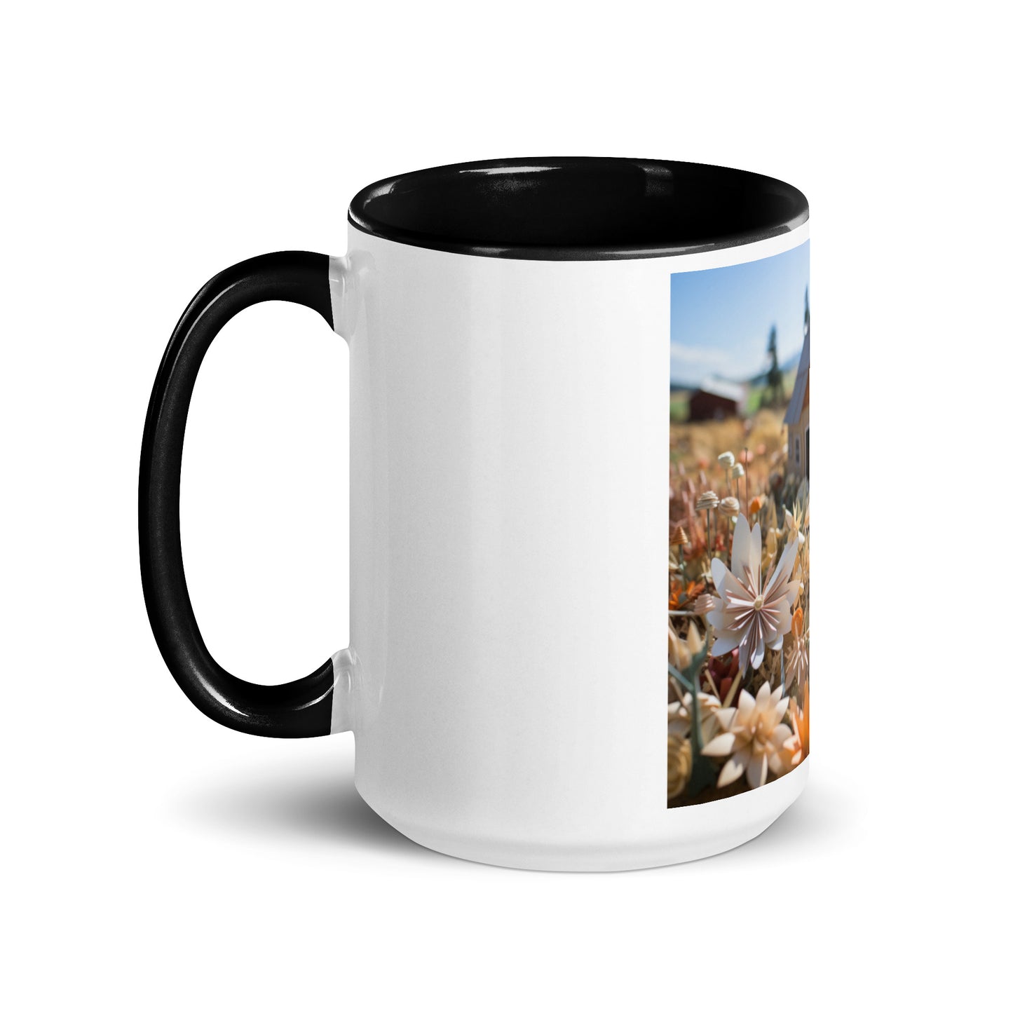 Meadow By The Farm Series Print #4 - Mug with Color Inside