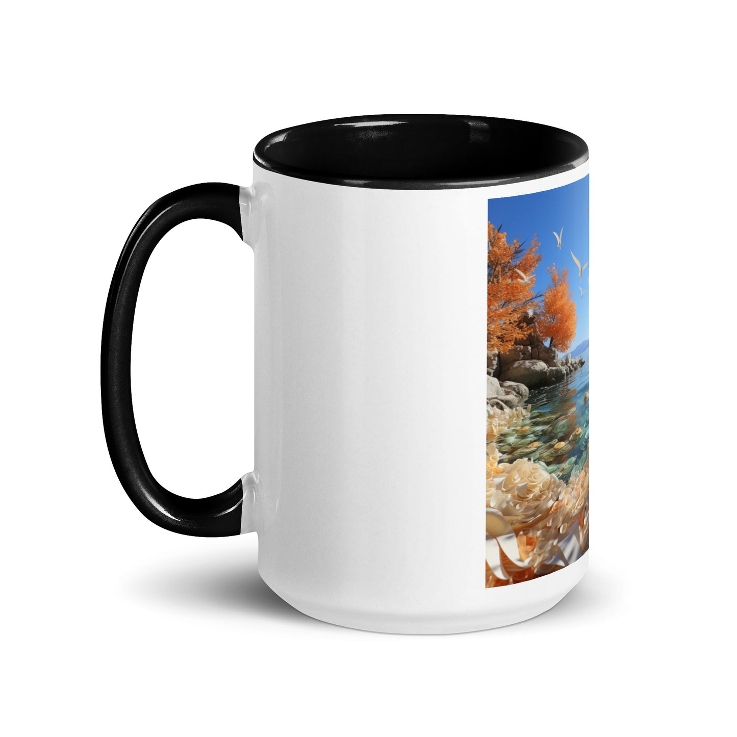 Atop The Mountain Lakeshore Series Print #9 - Mug with Color Inside