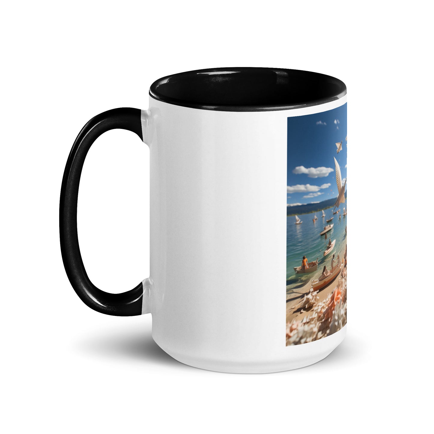 Atop The Mountain Lakeshore Series Print #6 - Mug with Color Inside