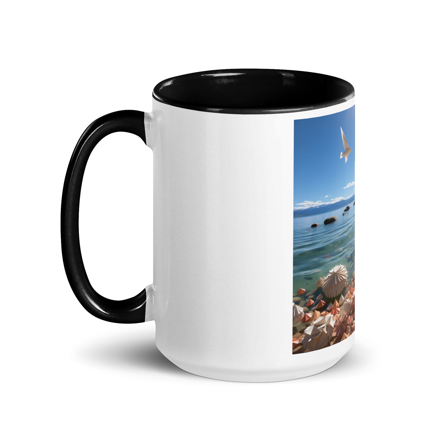 Atop The Mountain Lakeshore Series Print #3 - Mug with Color Inside