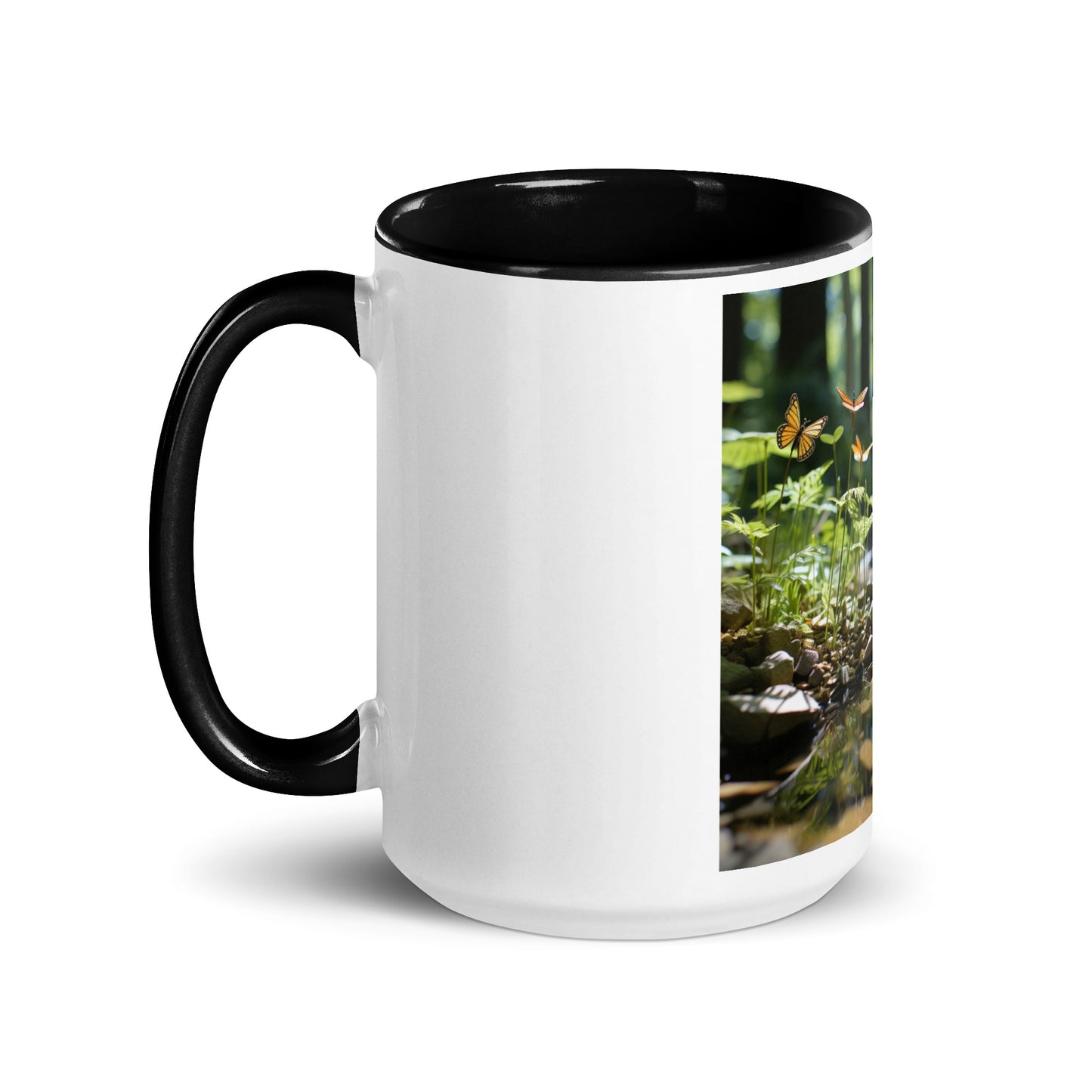 Relaxing By The Brook Series Print #9 - Mug with Color Inside