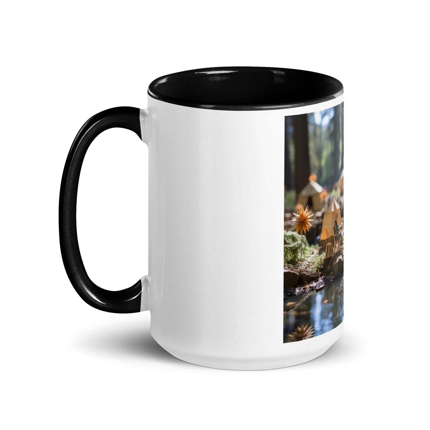 Relaxing By The Brook Series Print #4 - Mug with Color Inside