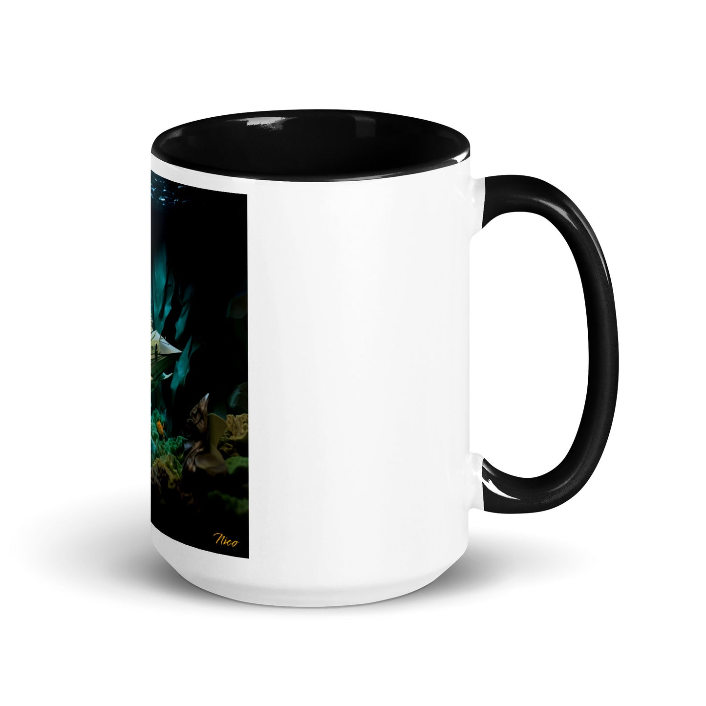 20,000 Leagues Under The Sea Series Print #8 - Mug with Color Inside