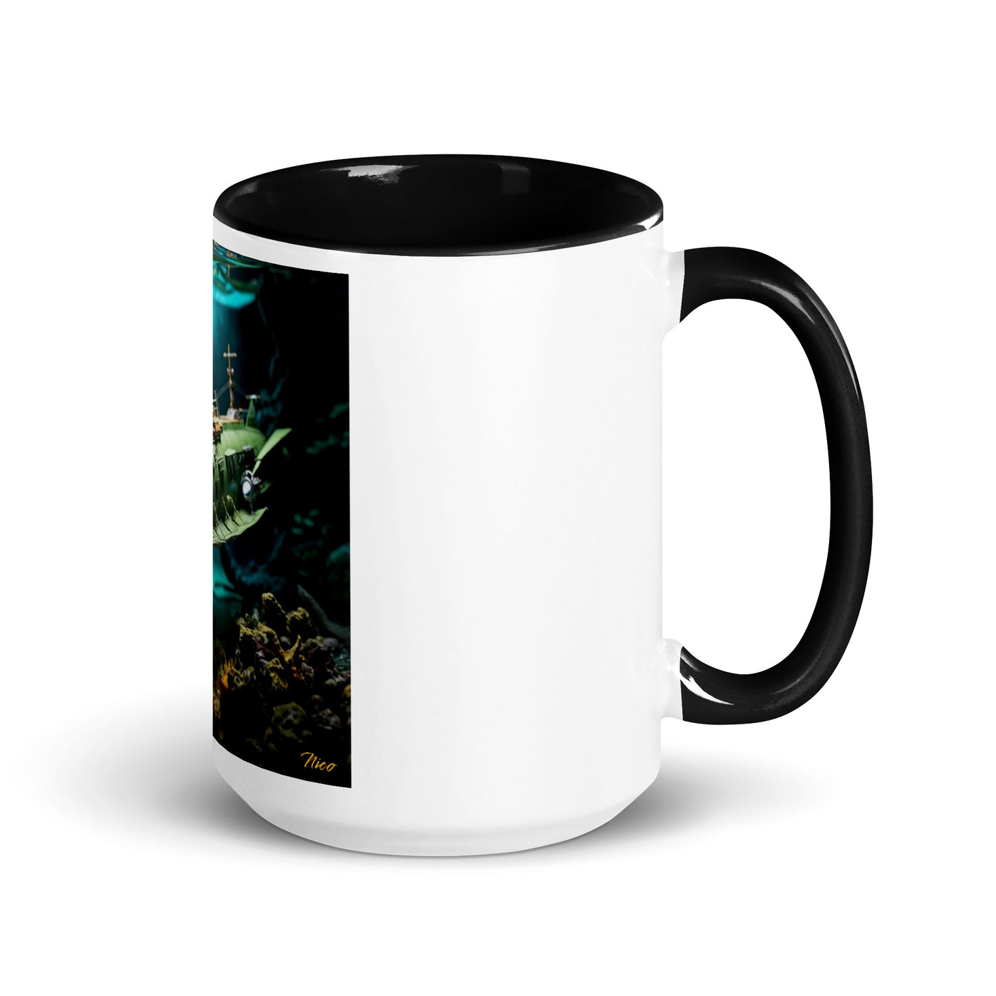 20,000 Leagues Under The Sea Series Print #10 - Mug with Color Inside