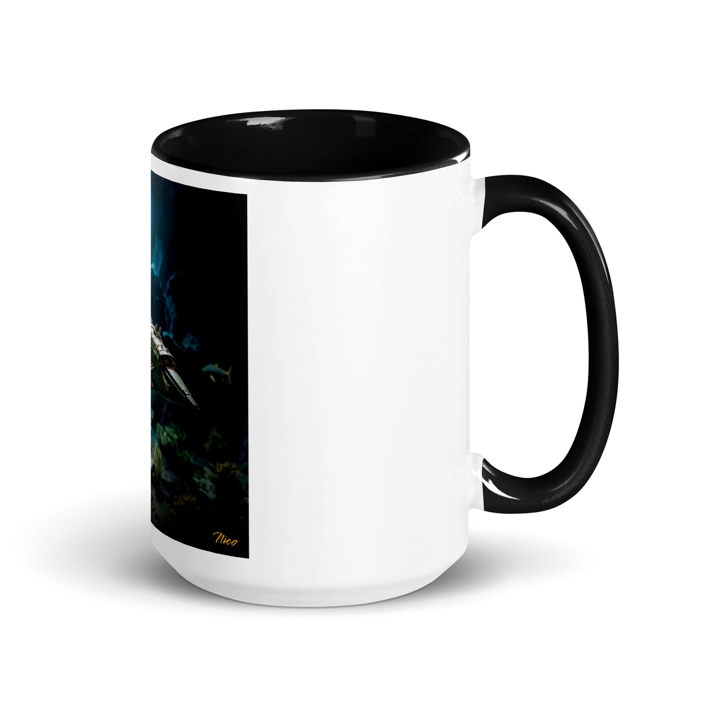 20,000 Leagues Under The Sea Series Print #1 - Mug with Color Inside