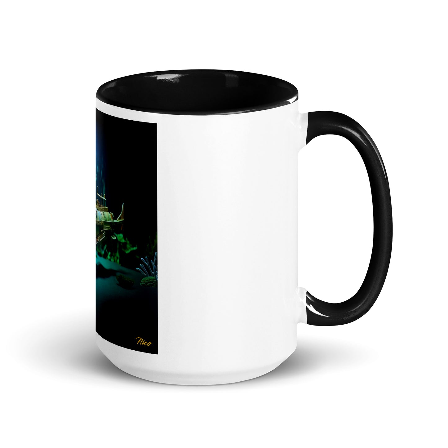 20,000 Leagues Under The Sea Series Print #6 - Mug with Color Inside