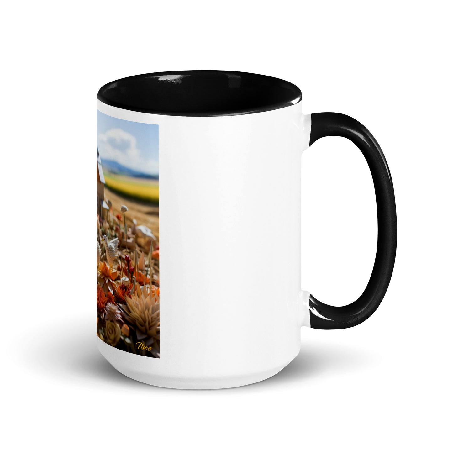 Meadow By The Farm Series Print #4 - Mug with Color Inside