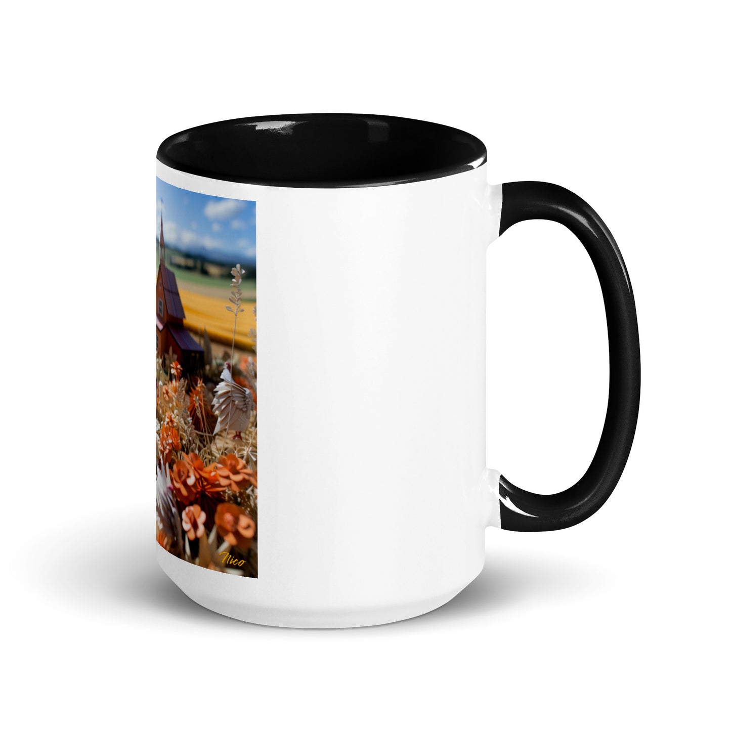 Meadow By The Farm Series Print #7 - Mug with Color Inside