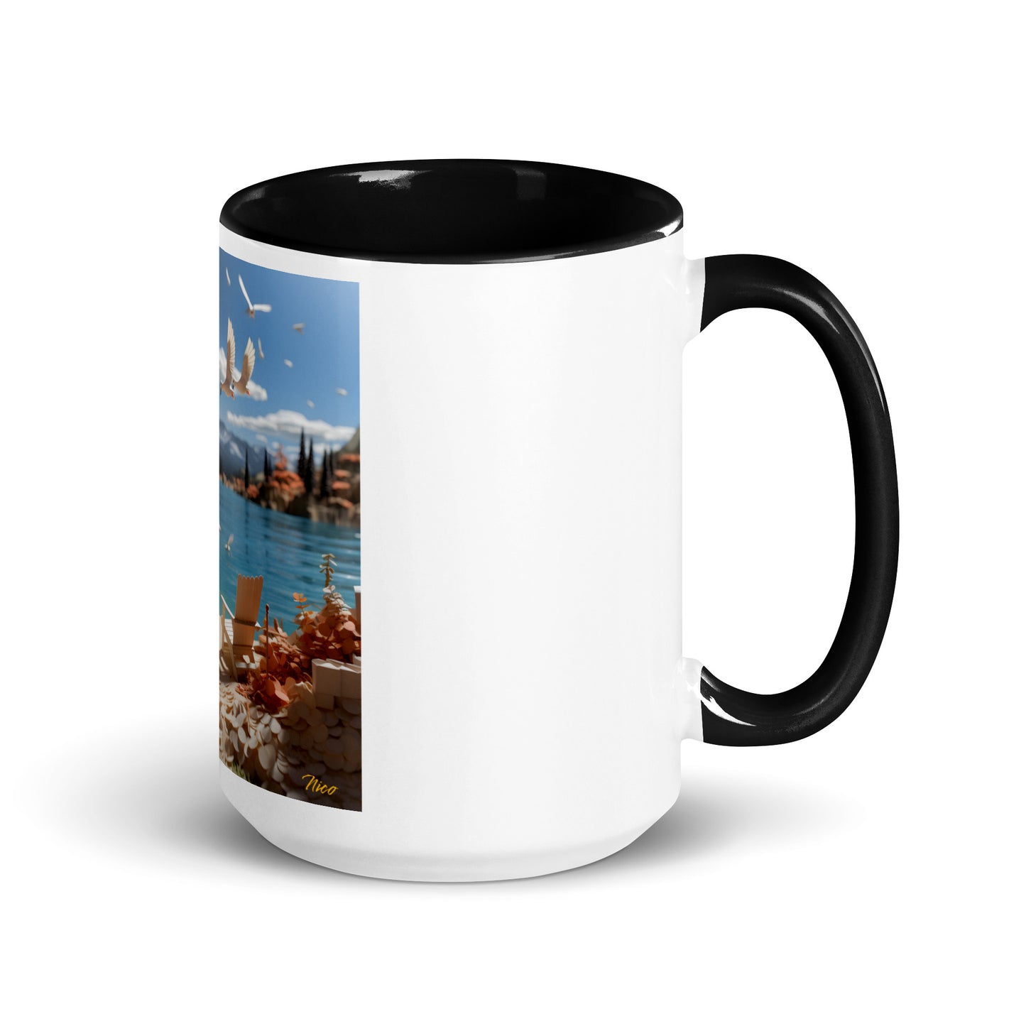 Atop The Mountain Lakeshore Series Print #10 - Mug with Color Inside