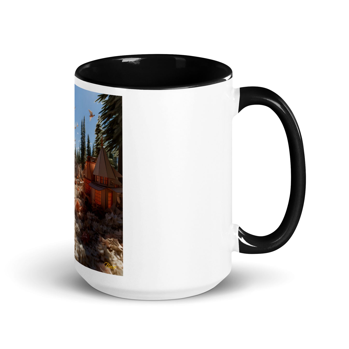 Atop The Mountain Lakeshore Series Print #6 - Mug with Color Inside