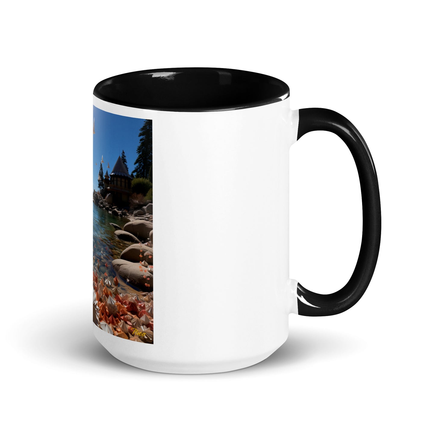 Atop The Mountain Lakeshore Series Print #3 - Mug with Color Inside