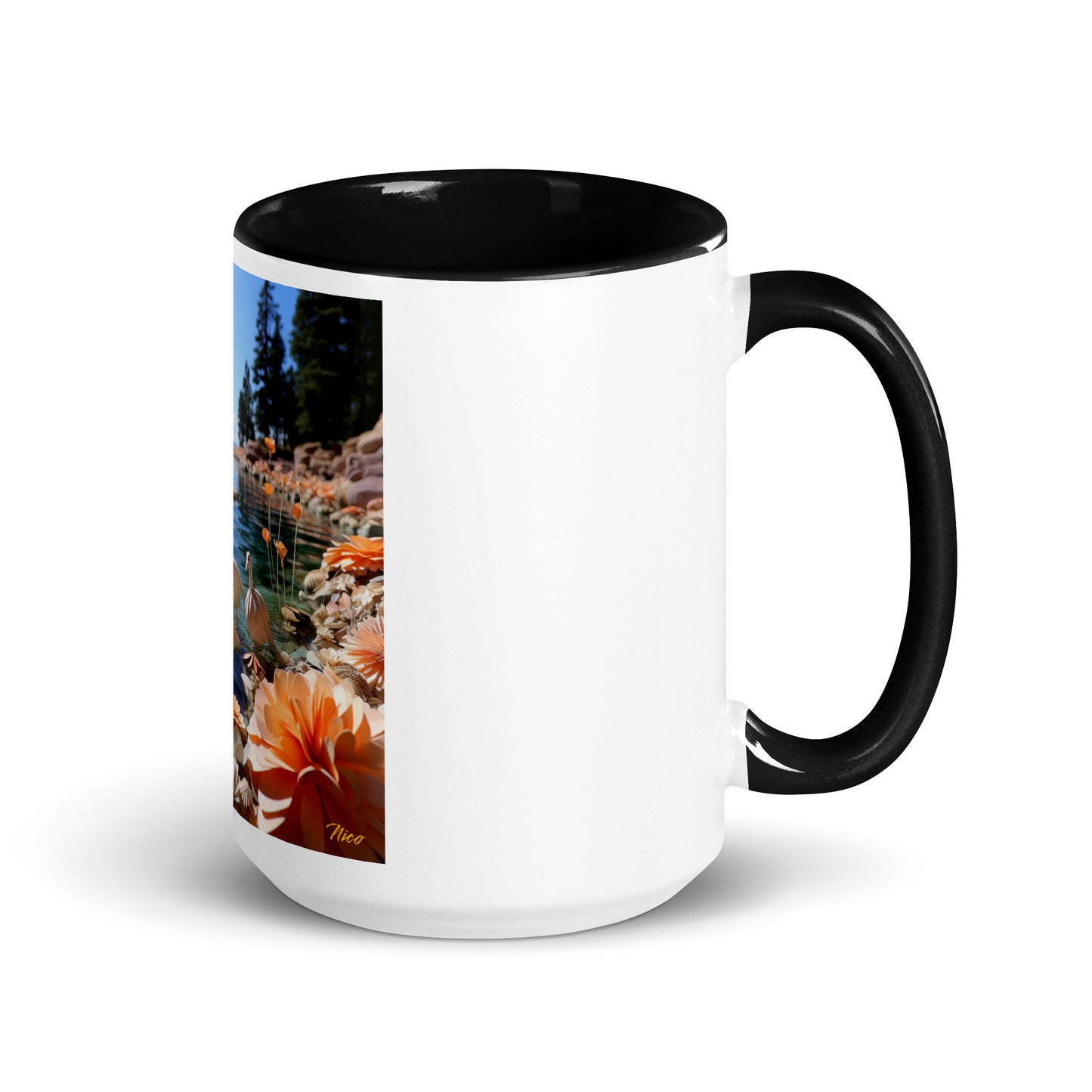 Atop The Mountain Lakeshore Series Print #4 - Mug with Color Inside