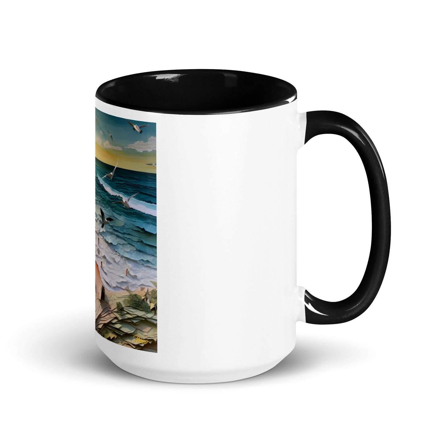 By The Seaside Series Print #6 - Mug with Color Inside