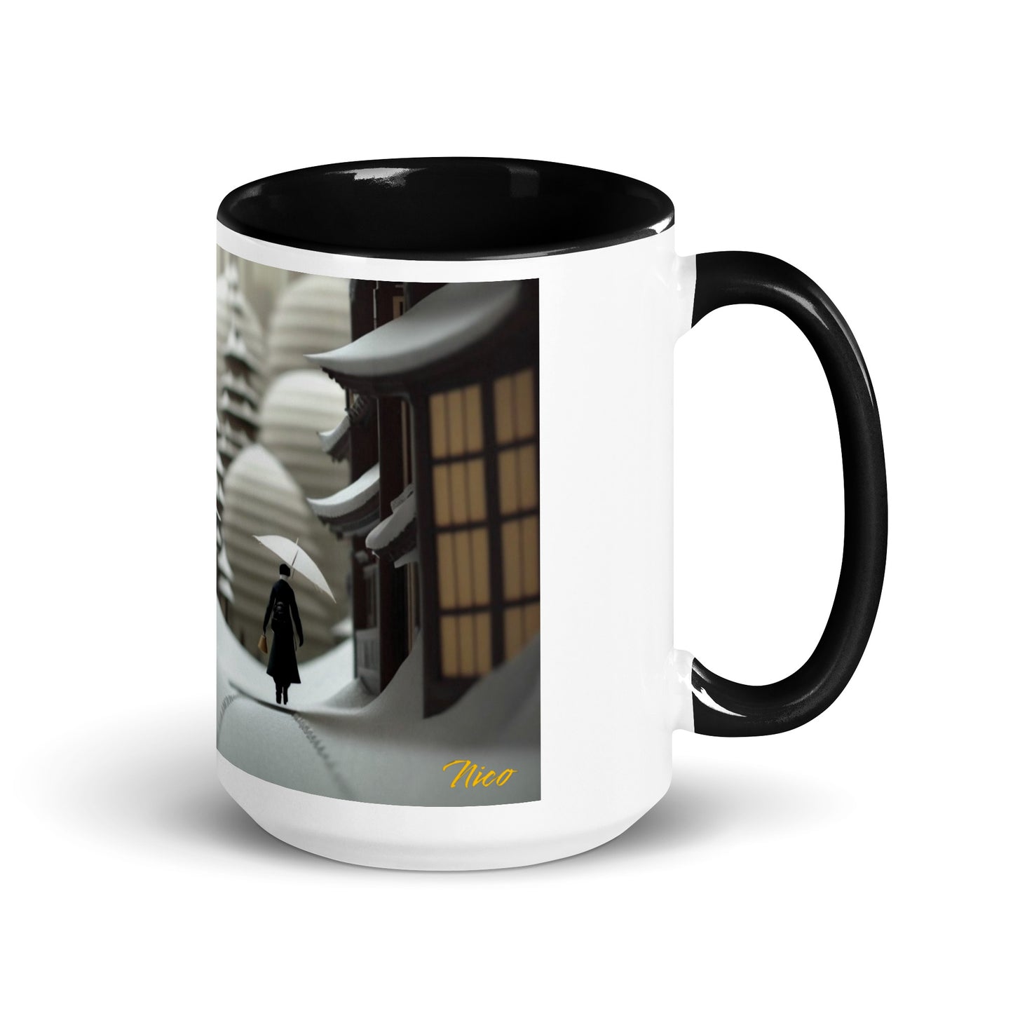 Asian Snow Series Print #4 - Mug with Color Inside