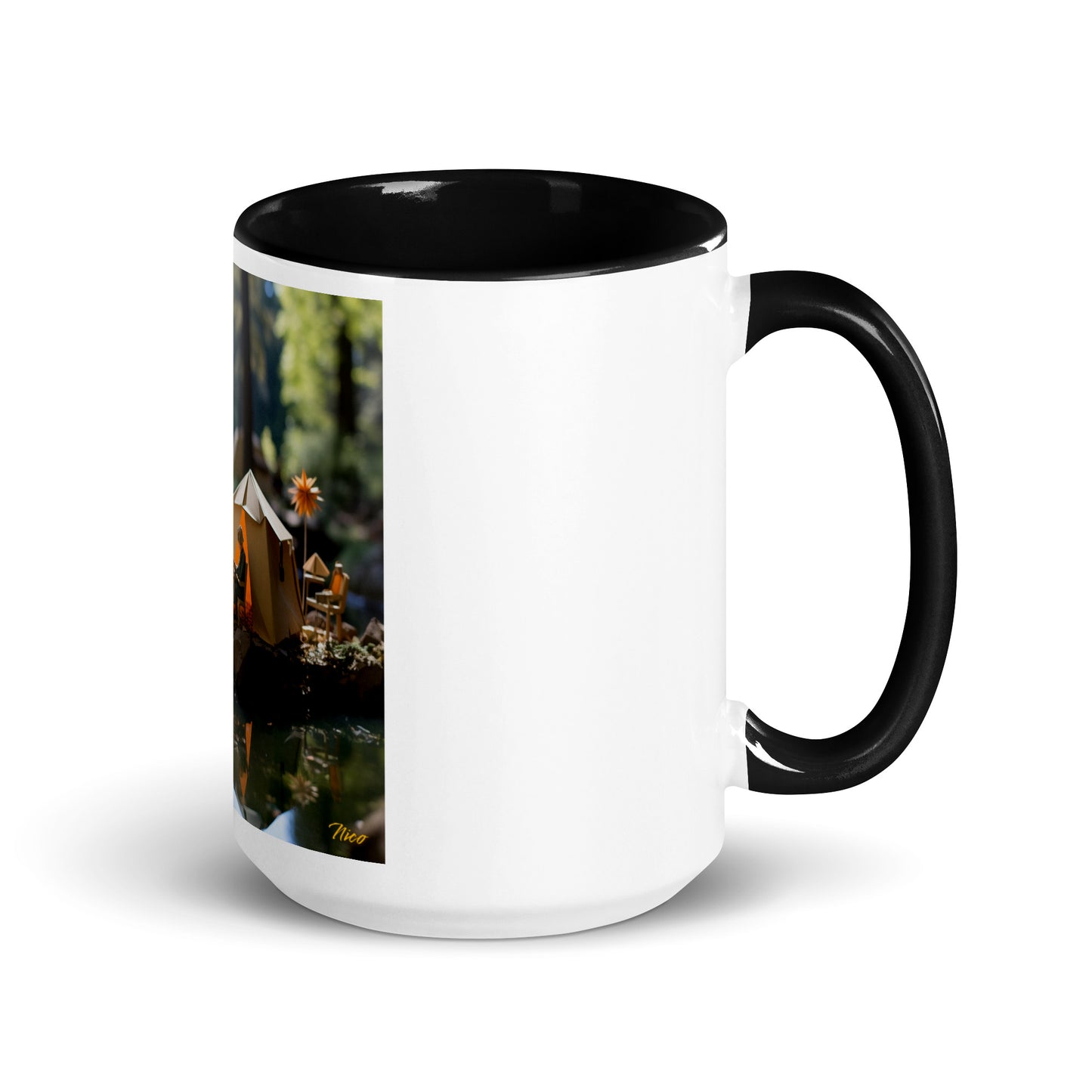 Relaxing By The Brook Series Print #4 - Mug with Color Inside