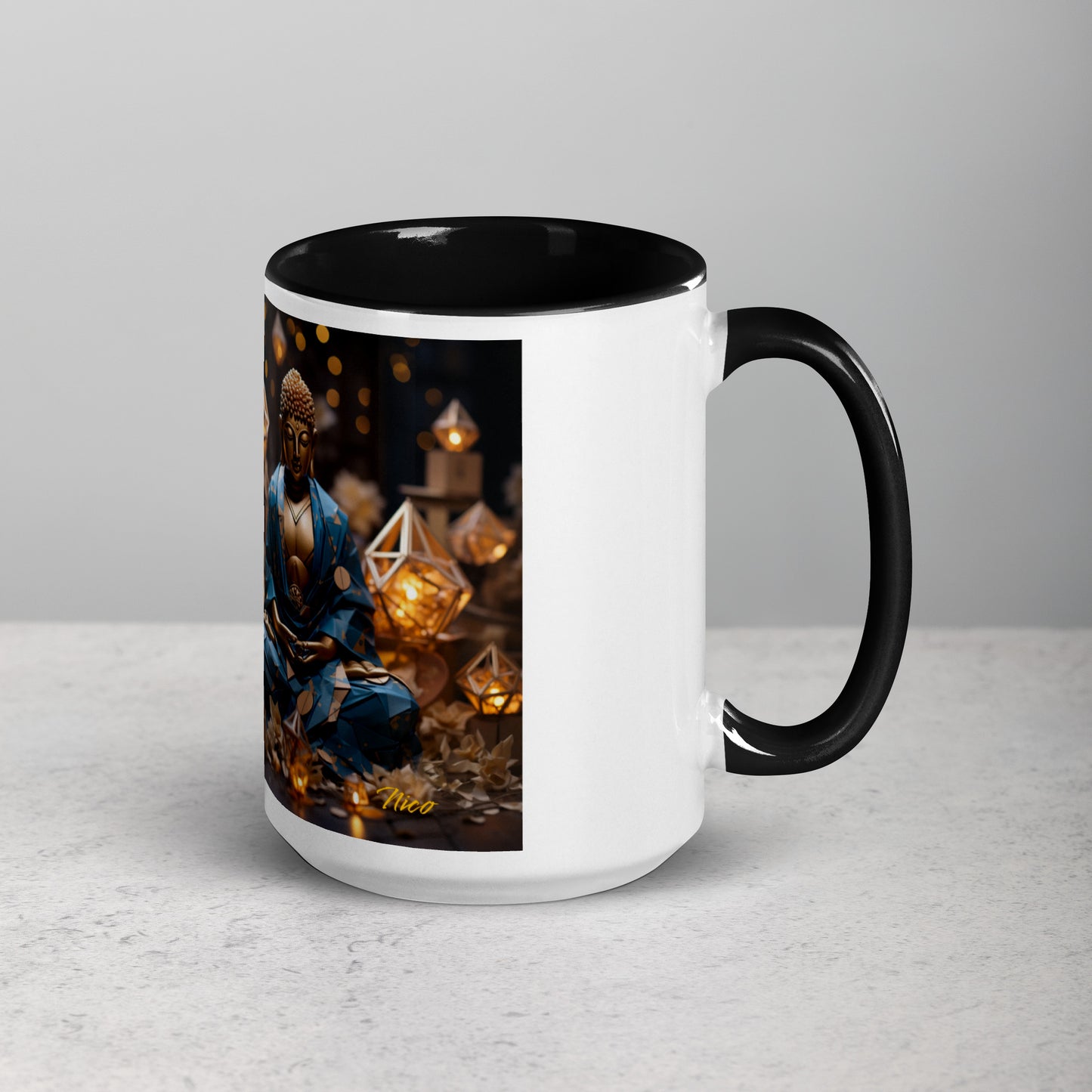 Ascending Buddha Series Print #3 - Mug with Color Inside