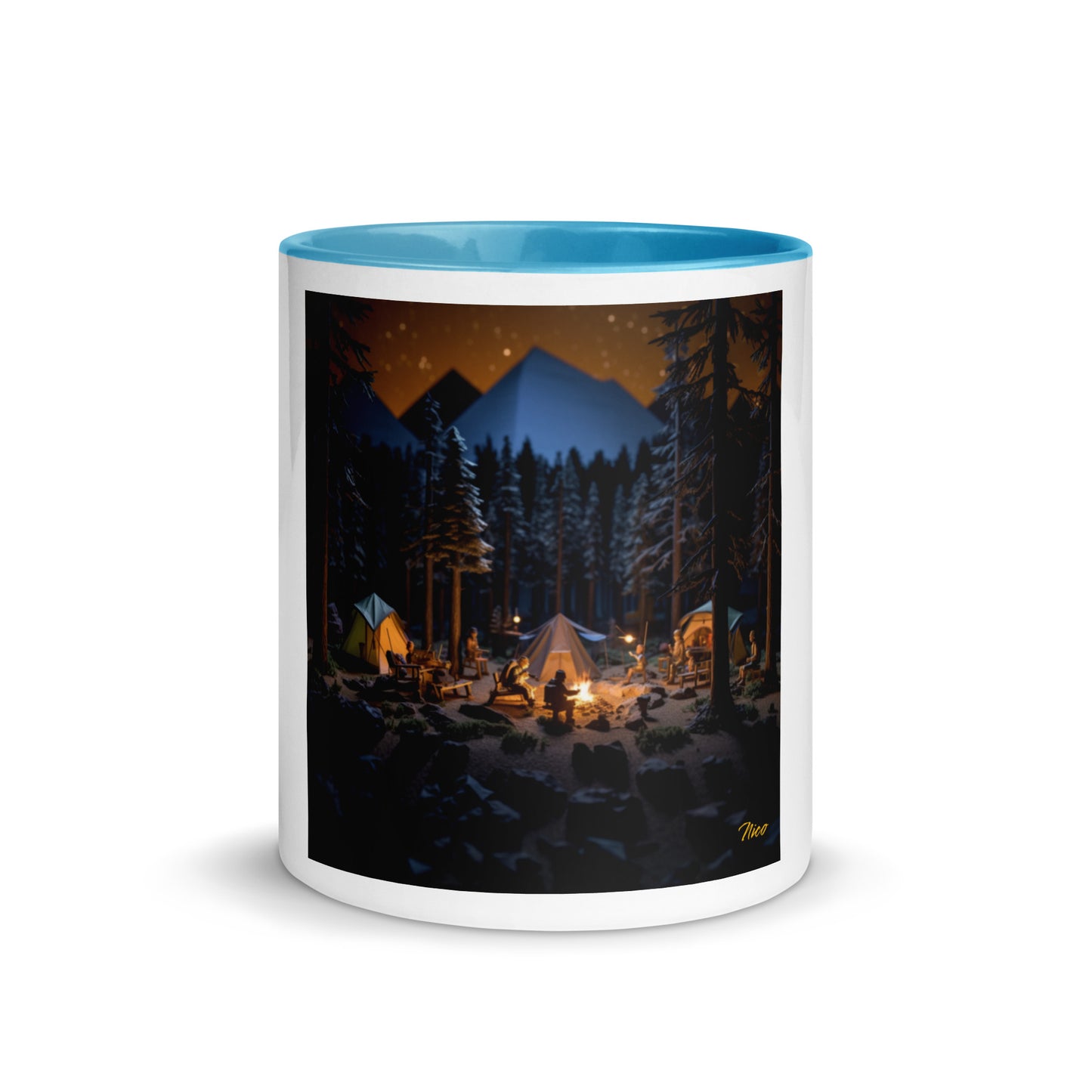 Under The Starry Skies Series Print #1 Mug with Color Inside