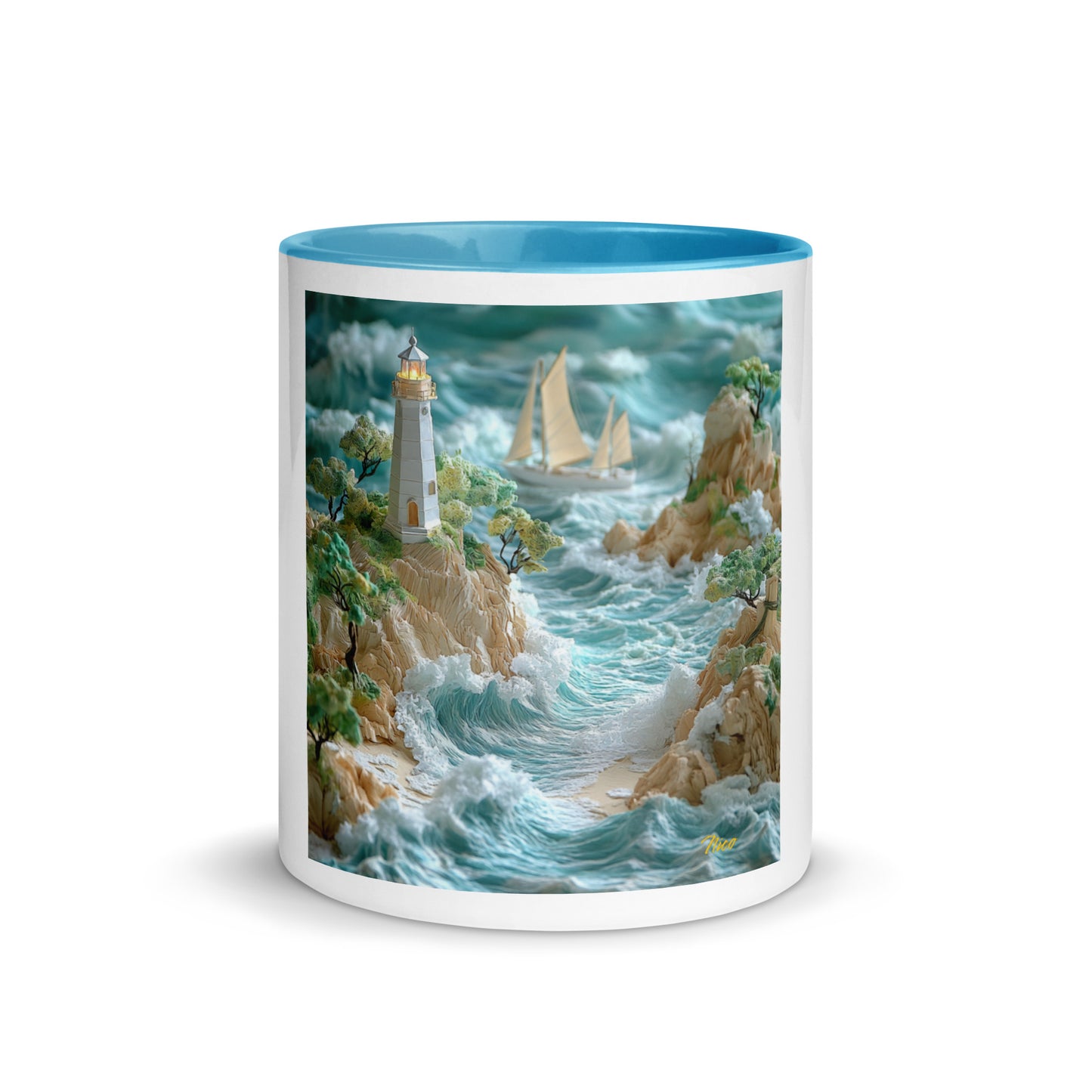 By The Seaside Series Print #9 - Mug with Color Inside