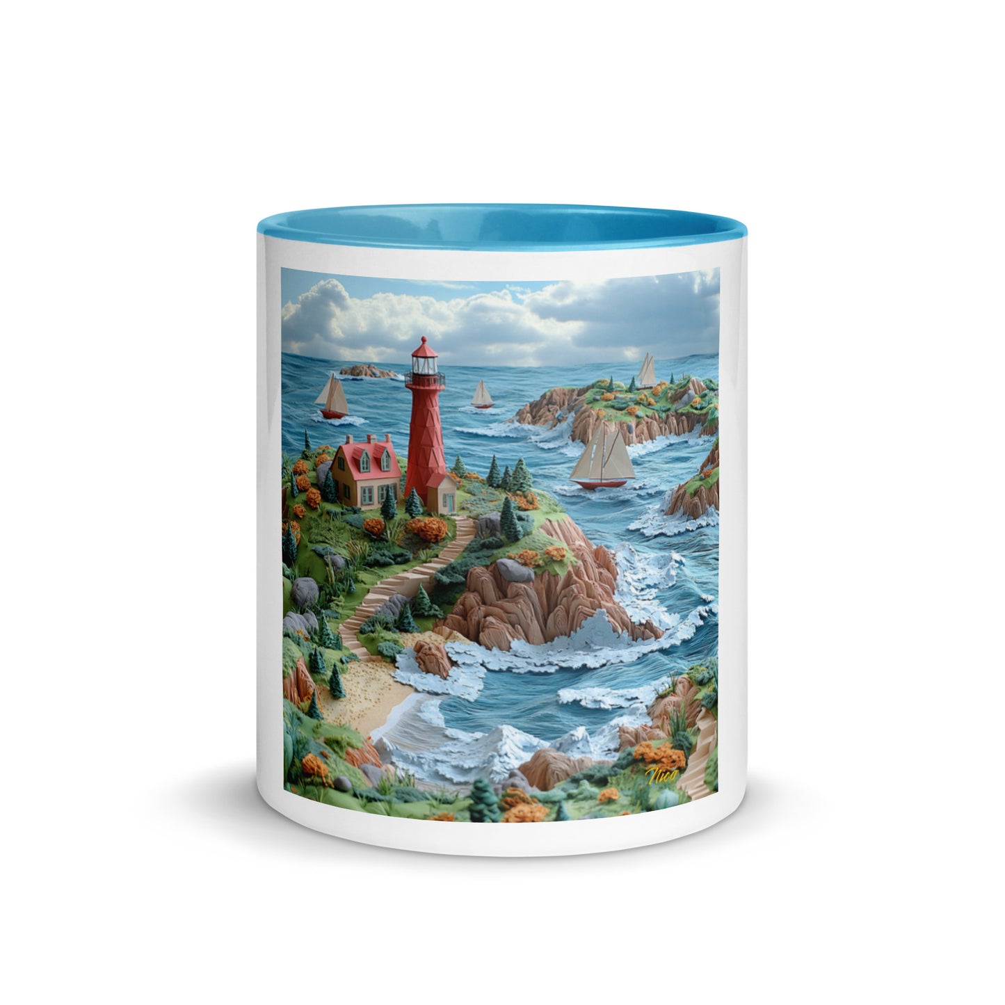 By The Seaside Series Print #6 - Mug with Color Inside