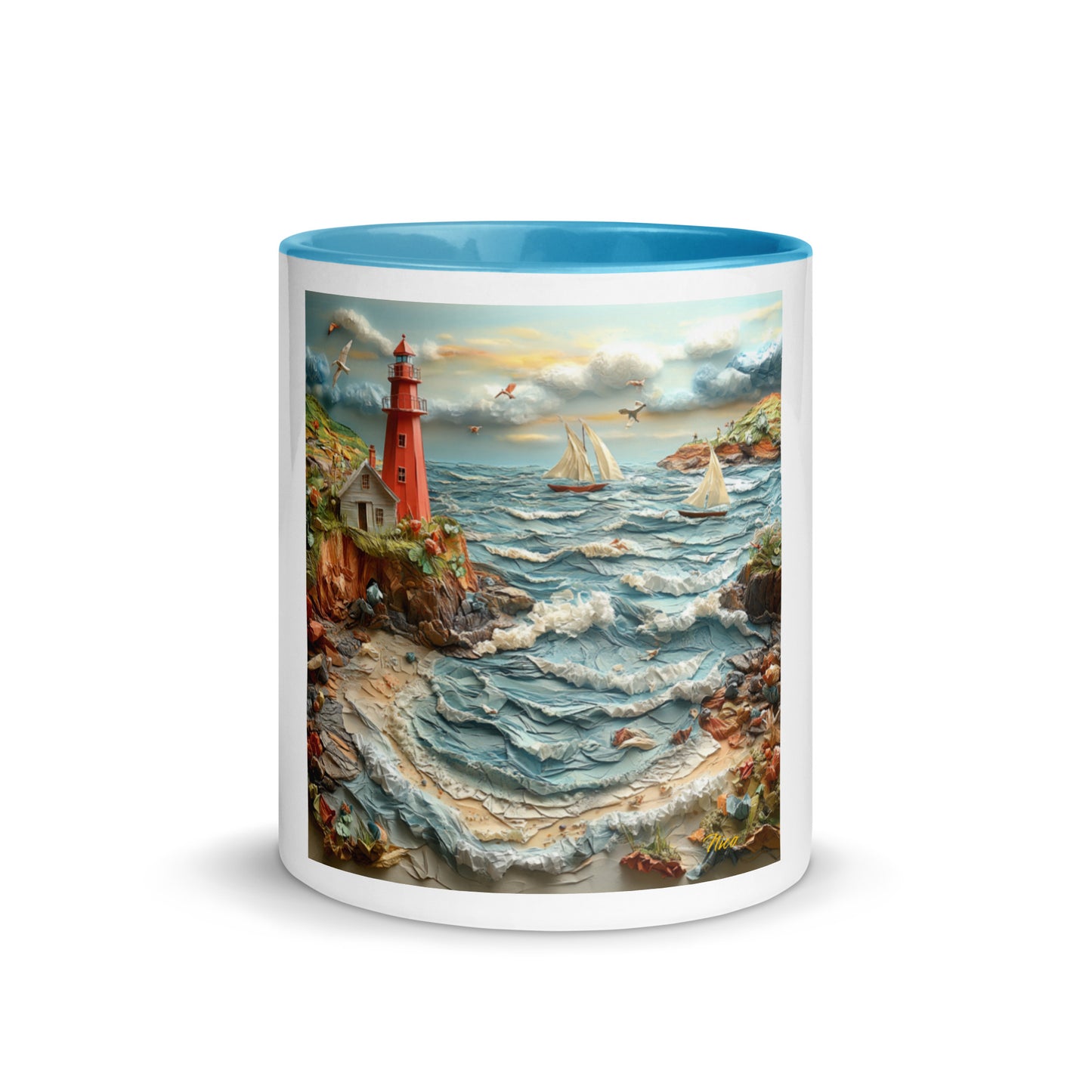 By The Seaside Series Print #2 - Mug with Color Inside