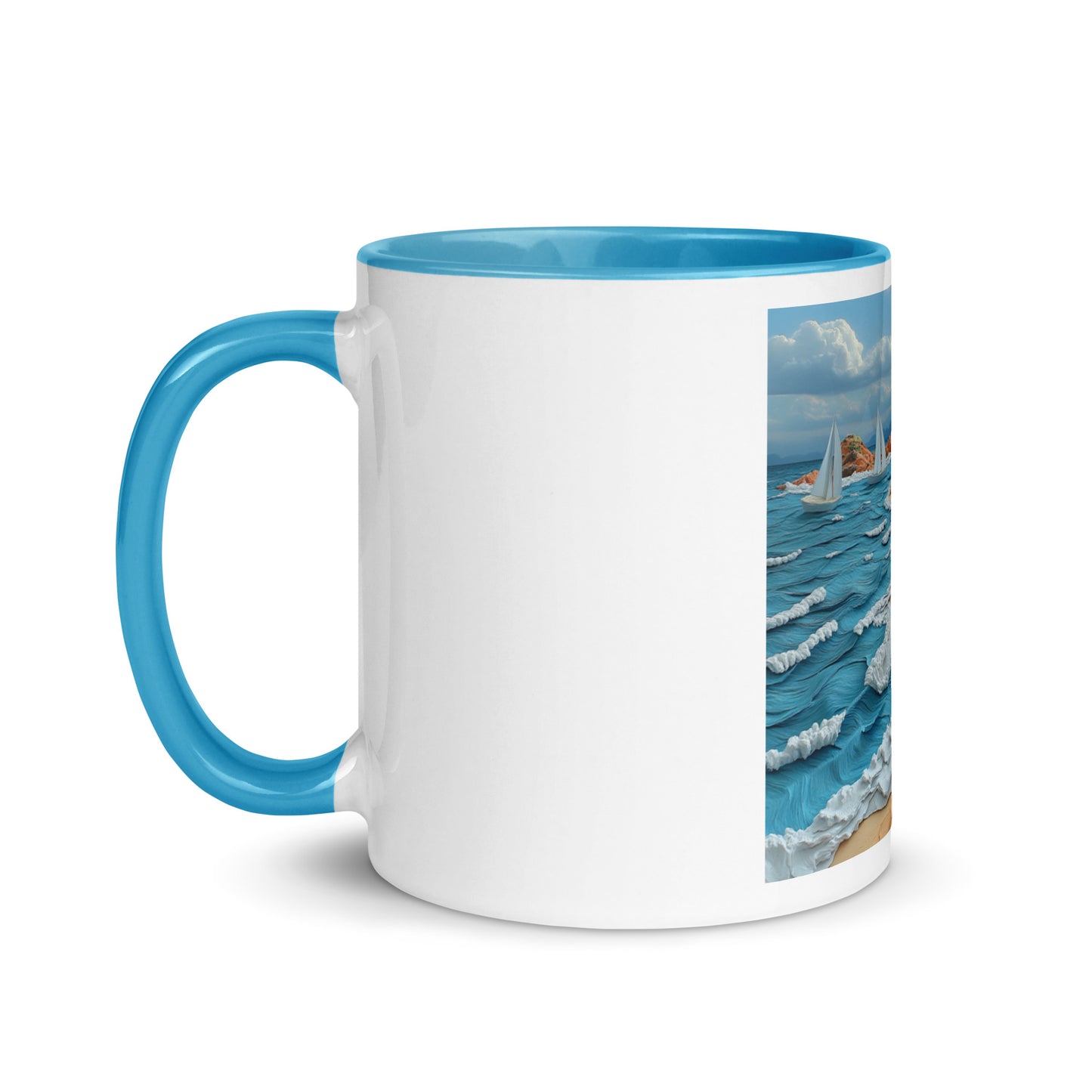 By The Seaside Series Print #4 - Mug with Color Inside