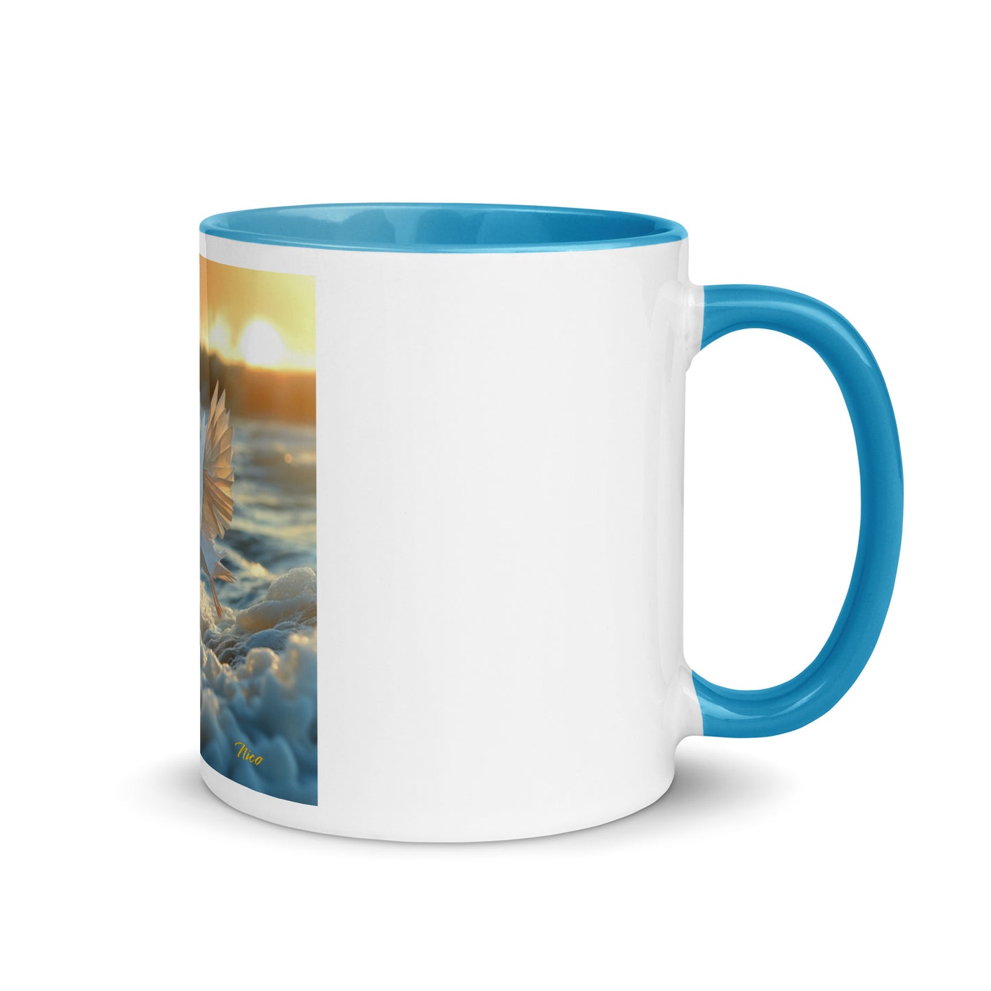 By The Seaside Series Print #5 Mug with Color Inside