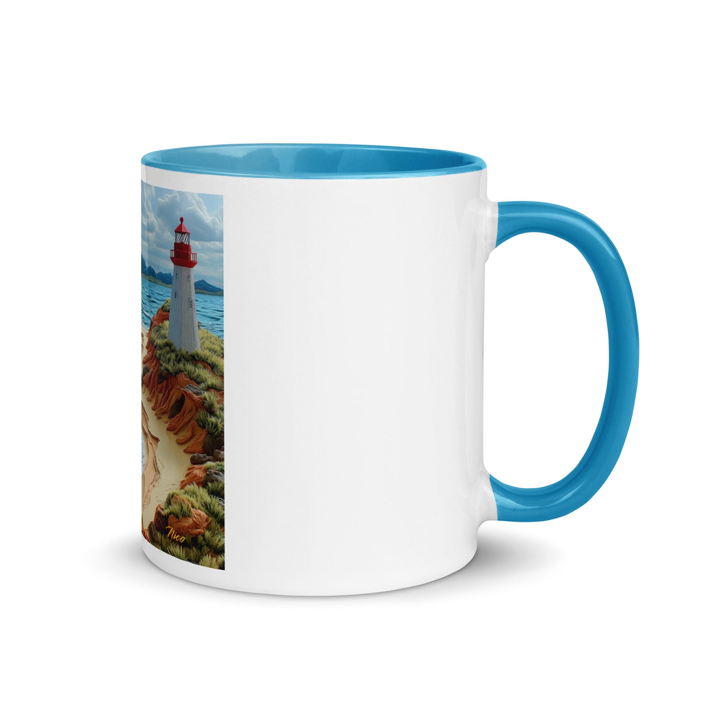 By The Seaside Series Print #4 - Mug with Color Inside