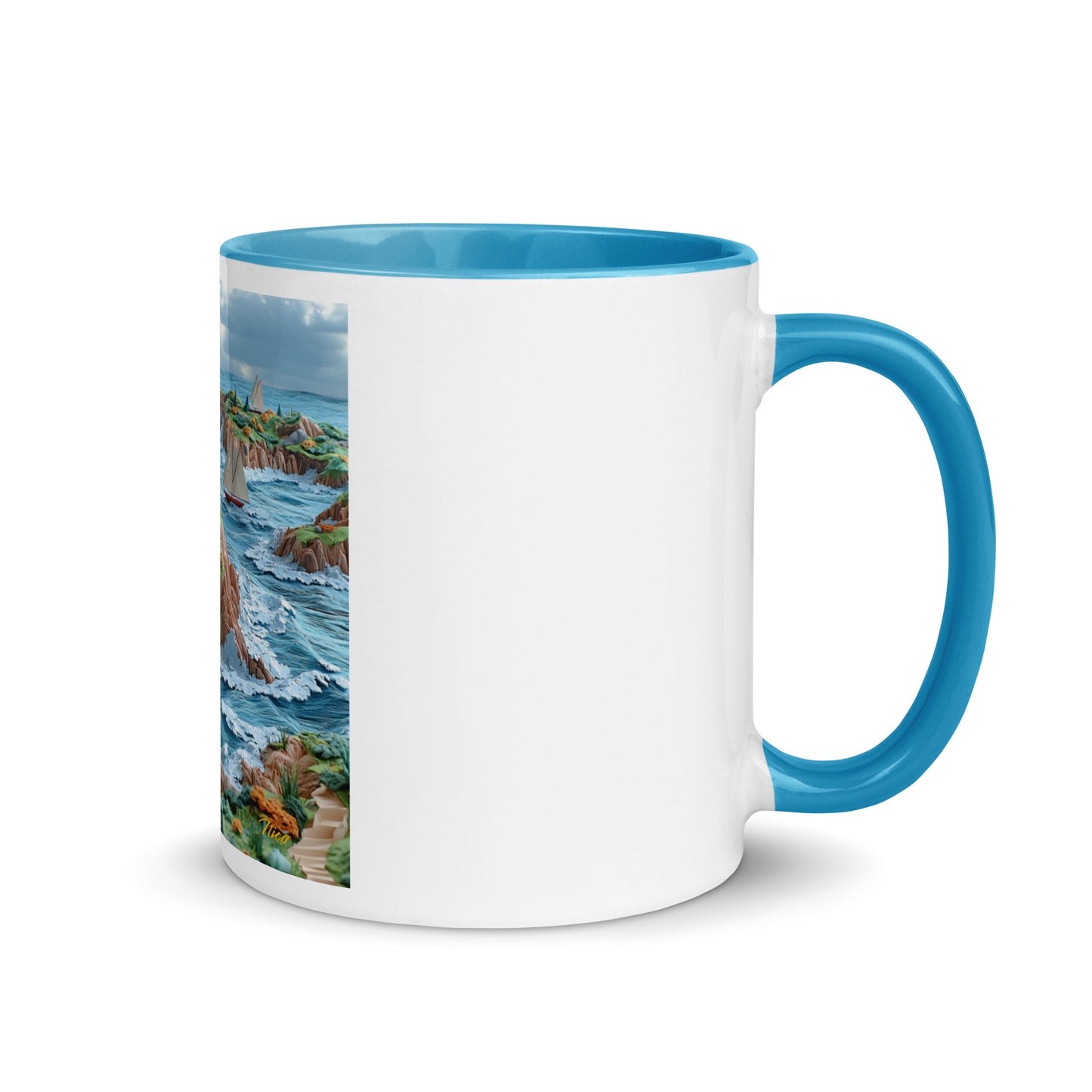 By The Seaside Series Print #6 - Mug with Color Inside