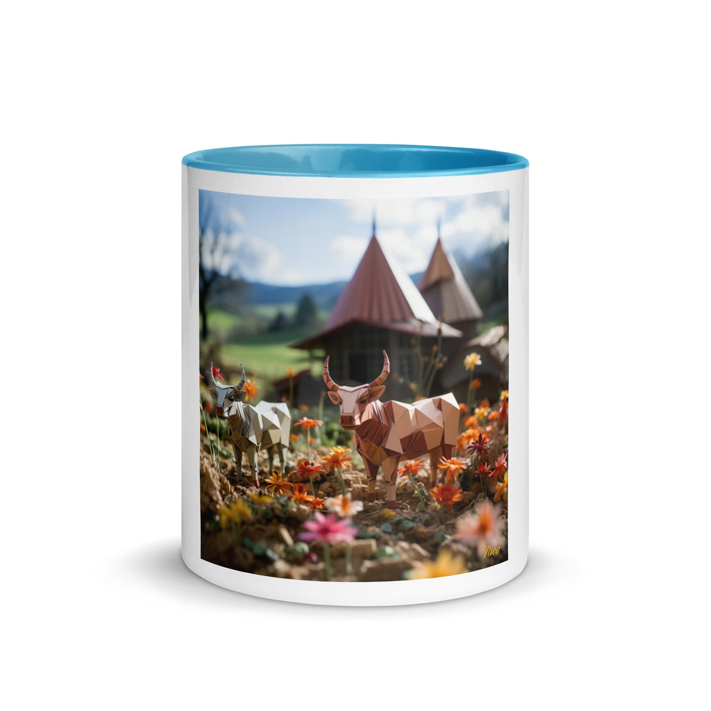 Meadow By The Farm Series Print #8 - Mug with Color Inside