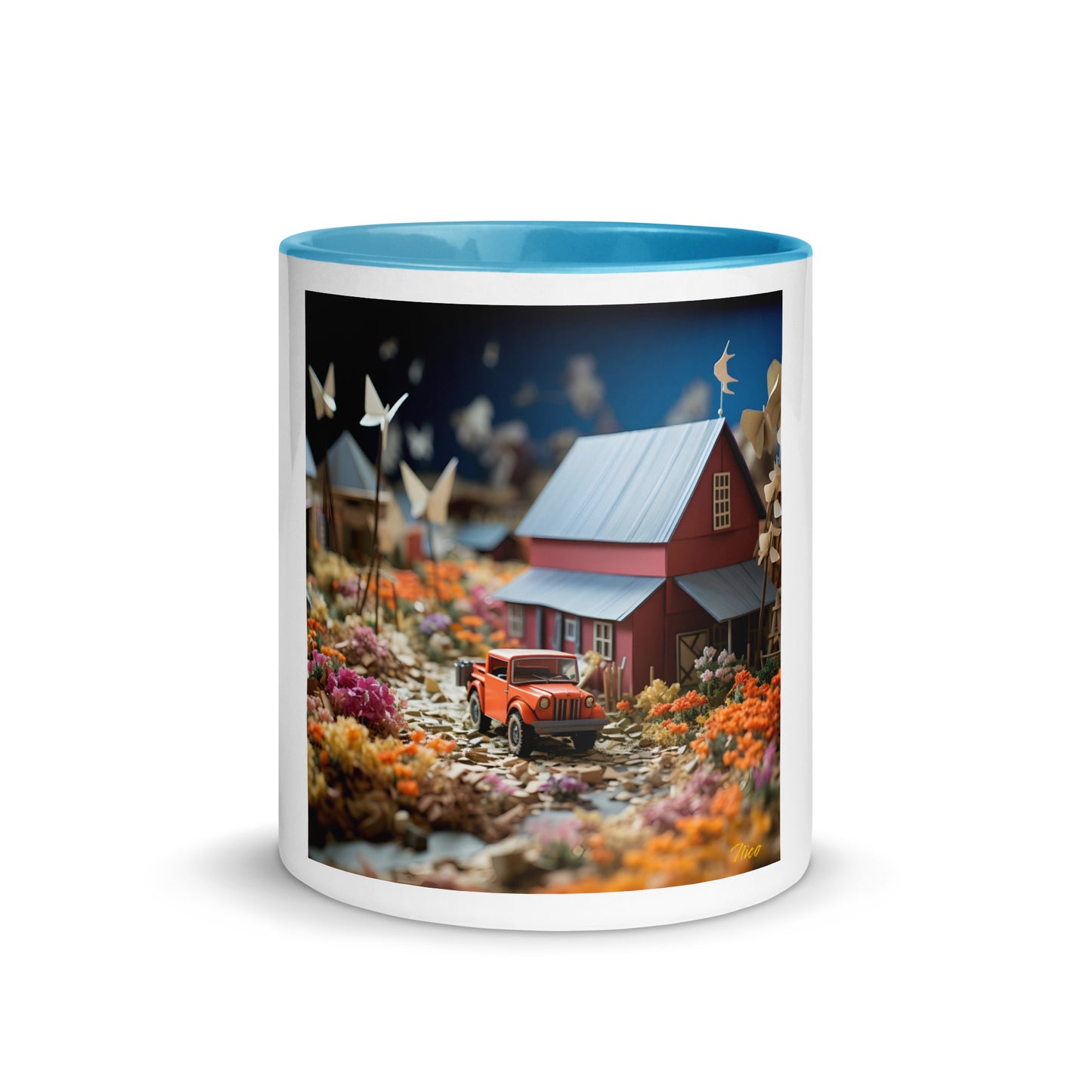 Meadow By The Farm Series Print #3 - Mug with Color Inside