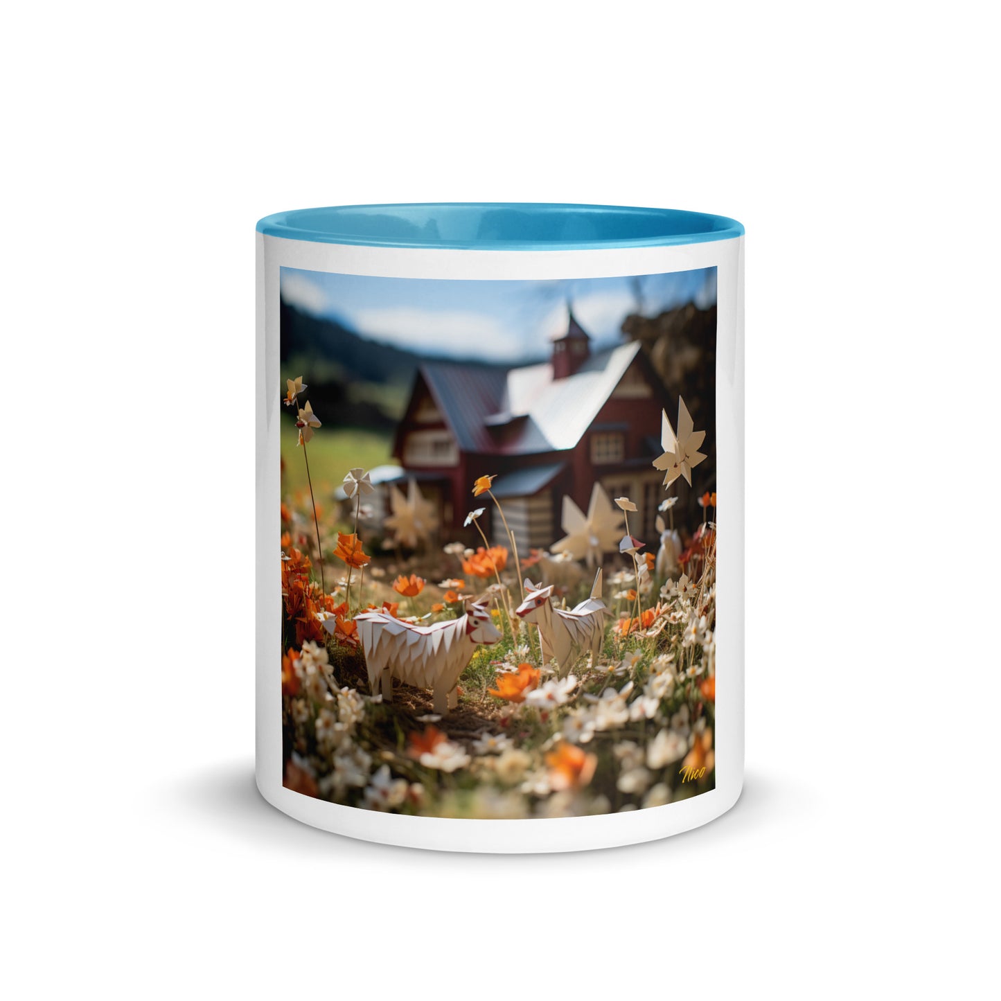 Meadow By The Farm Series Print #10 - Mug with Color Inside