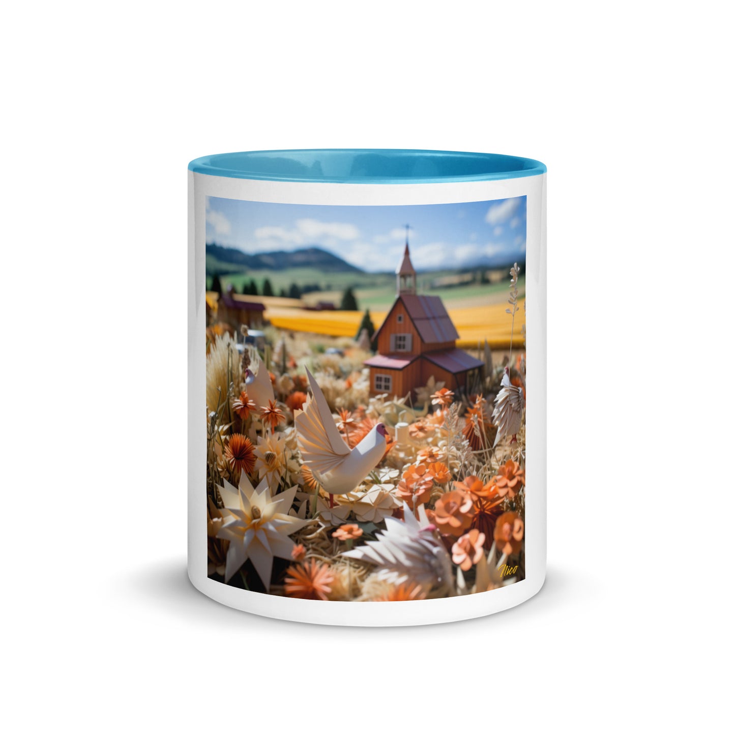 Meadow By The Farm Series Print #7 - Mug with Color Inside