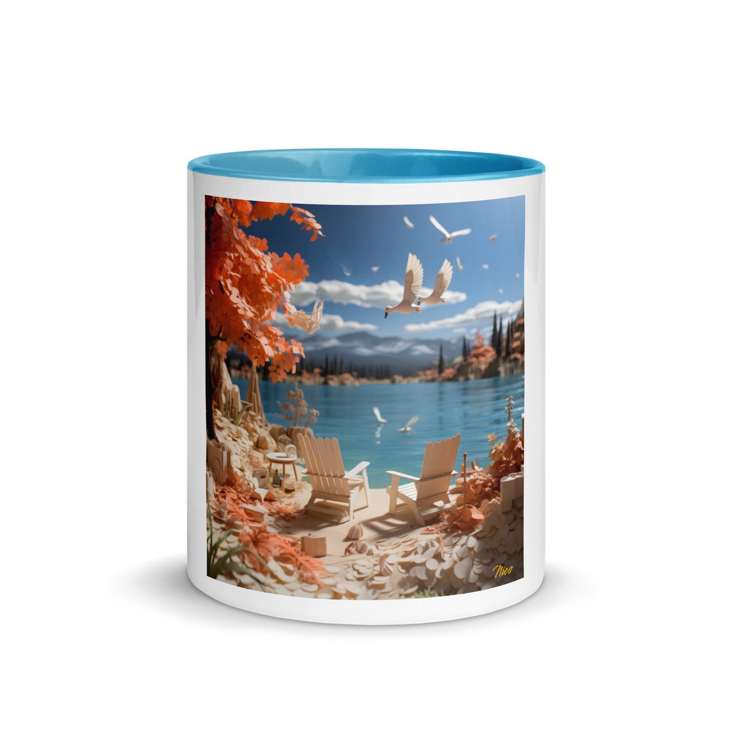 Atop The Mountain Lakeshore Series Print #10 - Mug with Color Inside