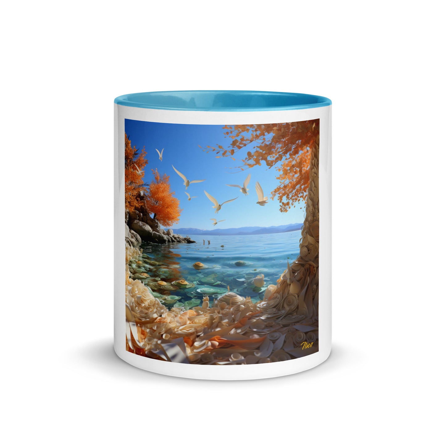 Atop The Mountain Lakeshore Series Print #9 - Mug with Color Inside