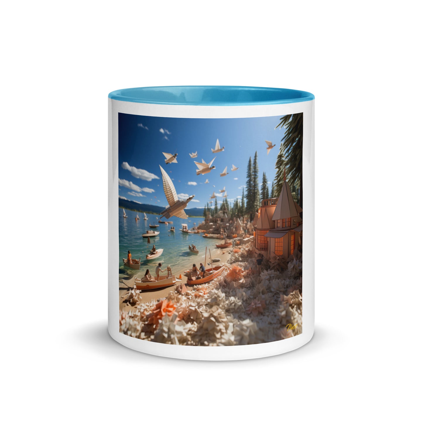 Atop The Mountain Lakeshore Series Print #6 - Mug with Color Inside