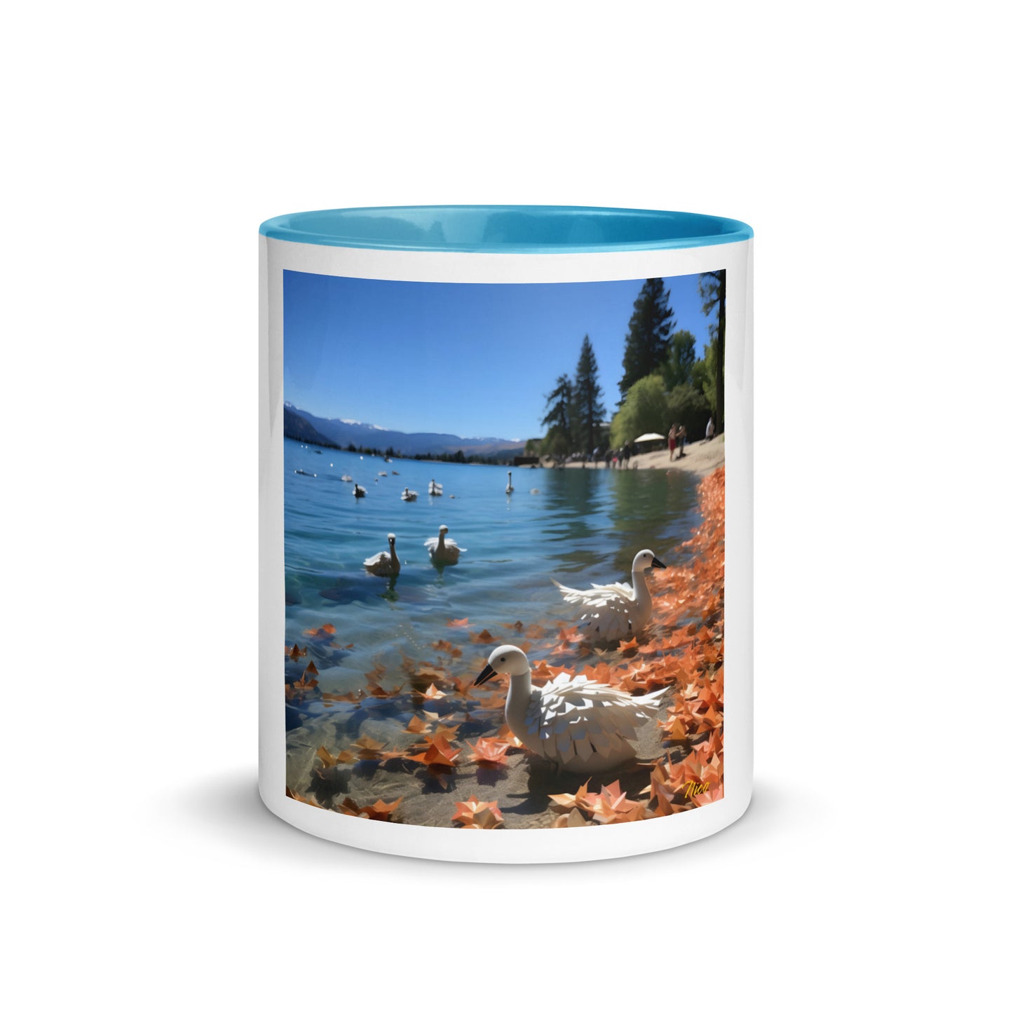 Atop The Mountain Lakeshore Series Print #2 - Mug with Color Inside