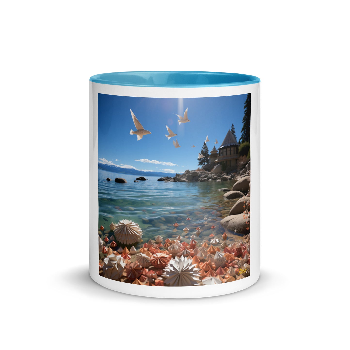 Atop The Mountain Lakeshore Series Print #3 - Mug with Color Inside