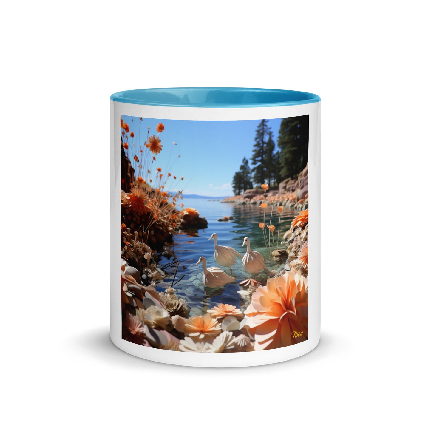 Atop The Mountain Lakeshore Series Print #4 - Mug with Color Inside